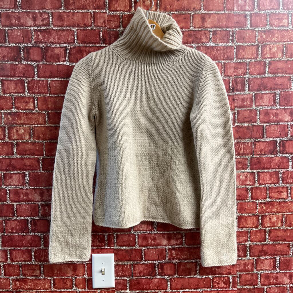 DKNY Lamswool Knit Sweater Cream Size S