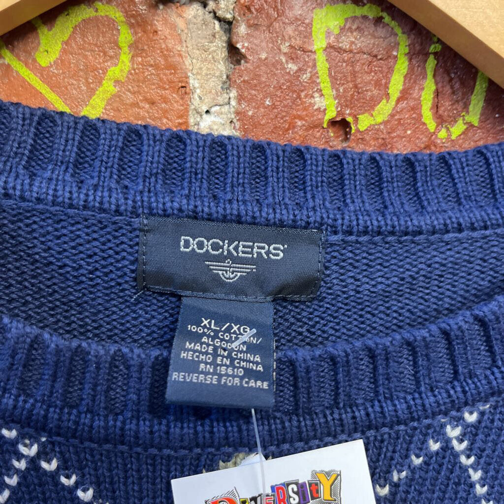 Dockers Argyle Knit Sweater Size XL