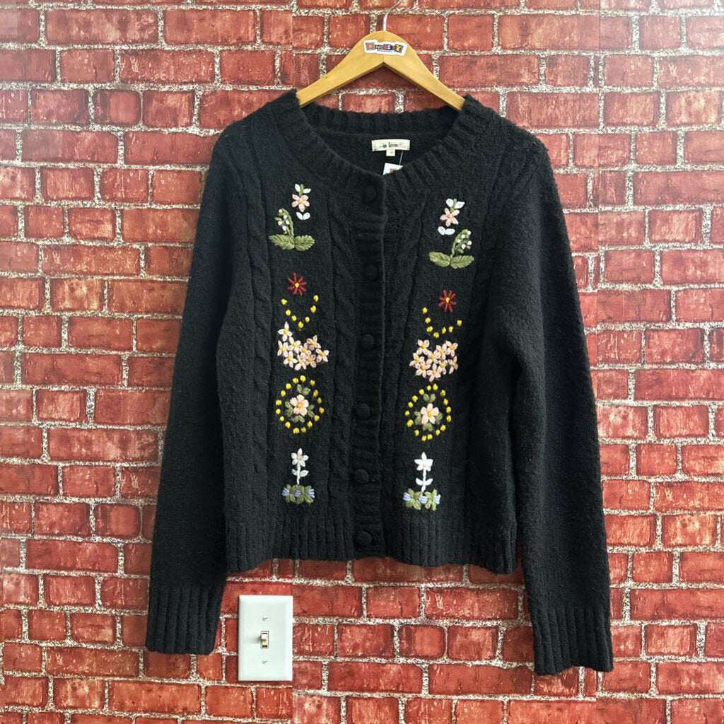 In Loom Floral cardigan black Size M