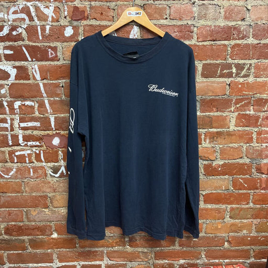 Vintage Thrashed Budweiser LS Tee Size XL