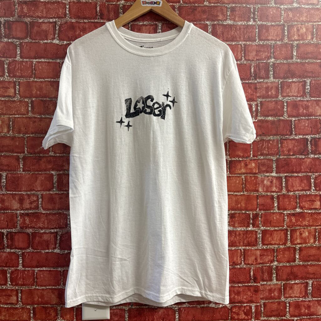 Locally Custom Made Loser Printed Tee White Size M