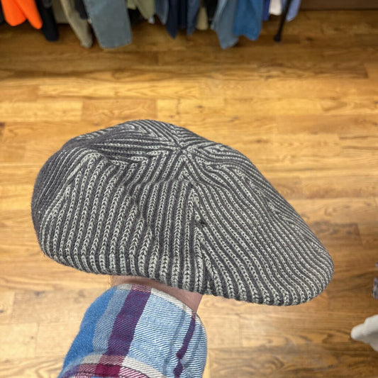 Wigens Grey Ribbed Scally Cap Size M