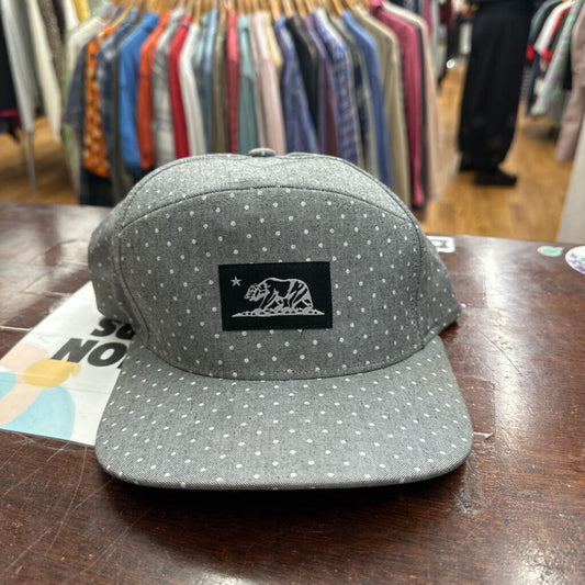 California Bear Five Panel hat Grey Snapback