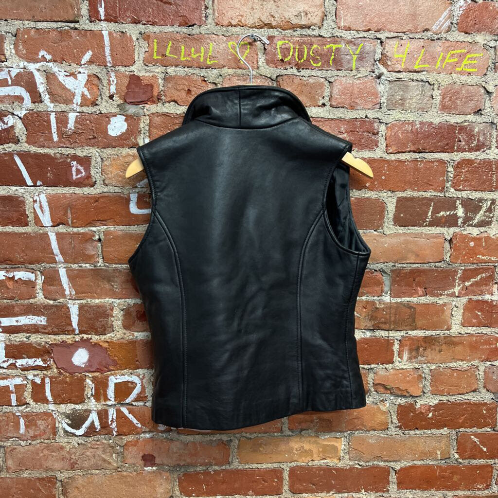 USA Biker Dream Leather Jacket Vest Size M