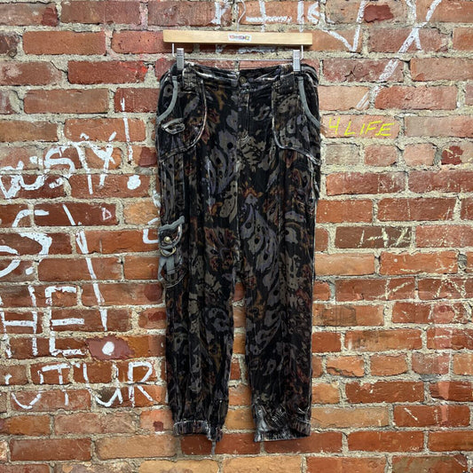 Marrakech Camo Print Cargo Pants Size 29