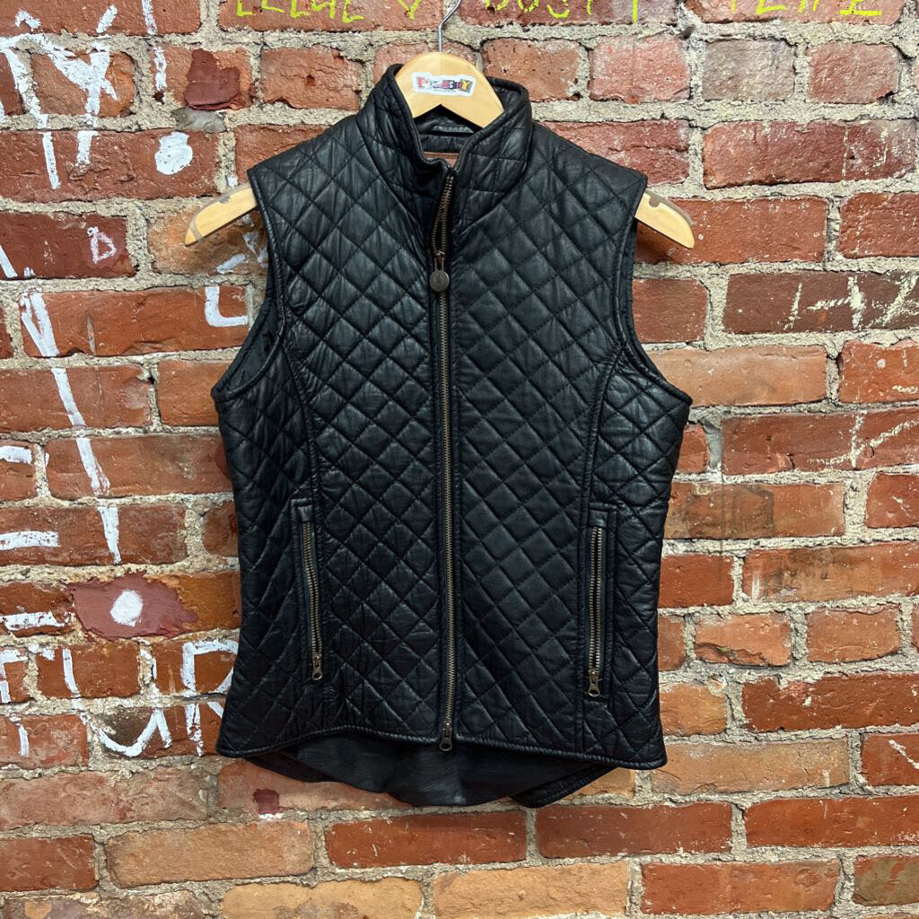 Outback Trading Co. Quilted Leather Jacket Vest Size M