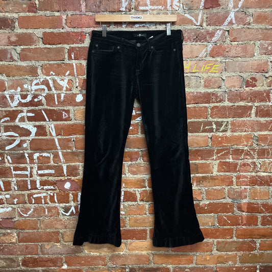 7 For All Mankind Satin Flare Pants Size 28