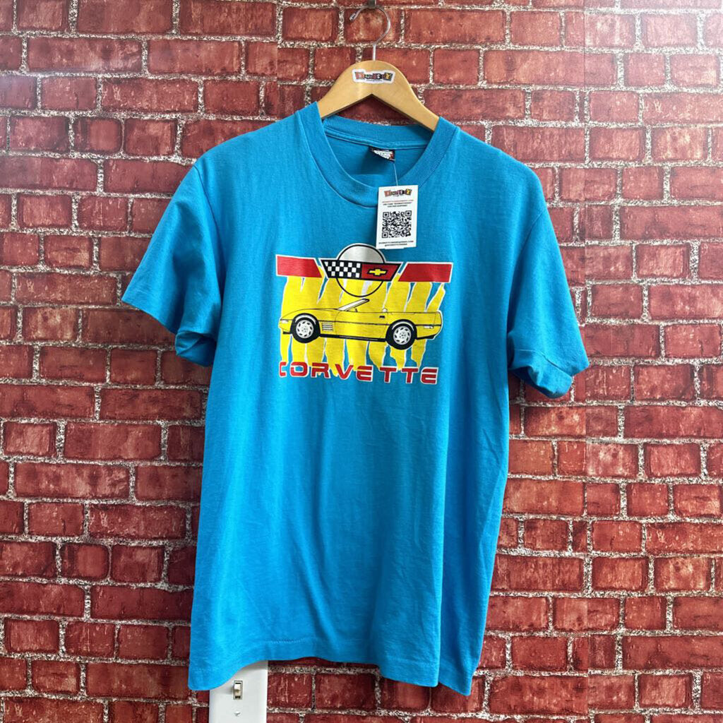 Drop Top Corvette Tee Blue Size L