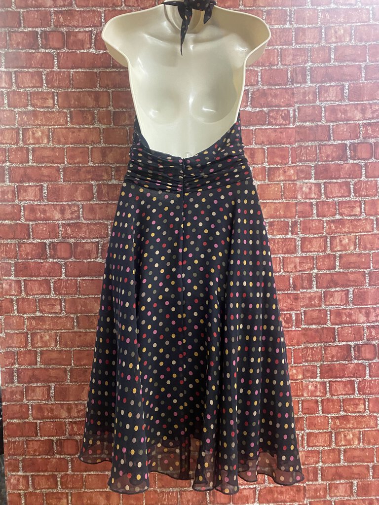 Barami Spotted Flow Dress Black/Multi Size 2