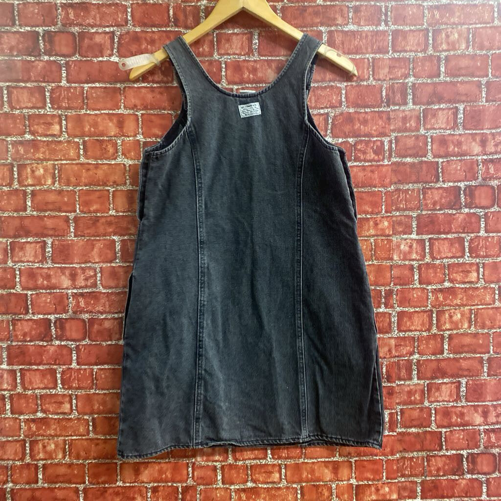 Levis Ash Denim Overall Dress Black Size S