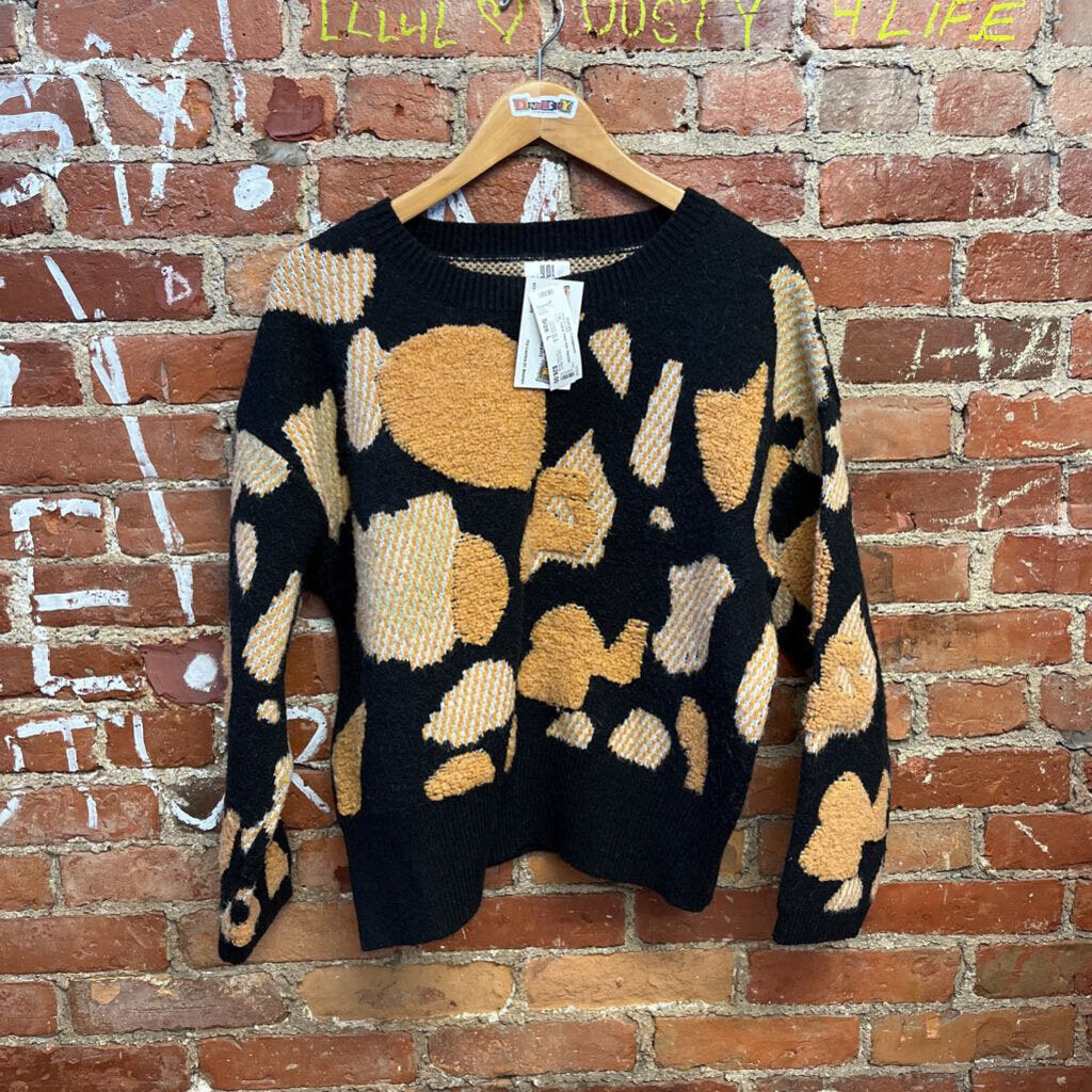 YAL Floral Thick Knit Sweater Size L