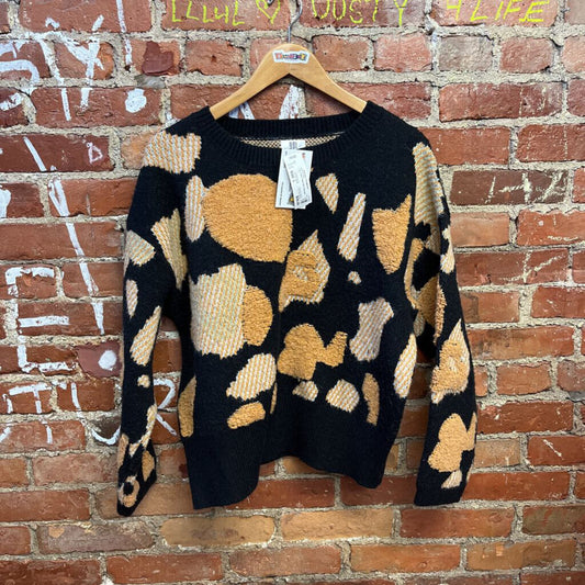 YAL Floral Thick Knit Sweater Size L