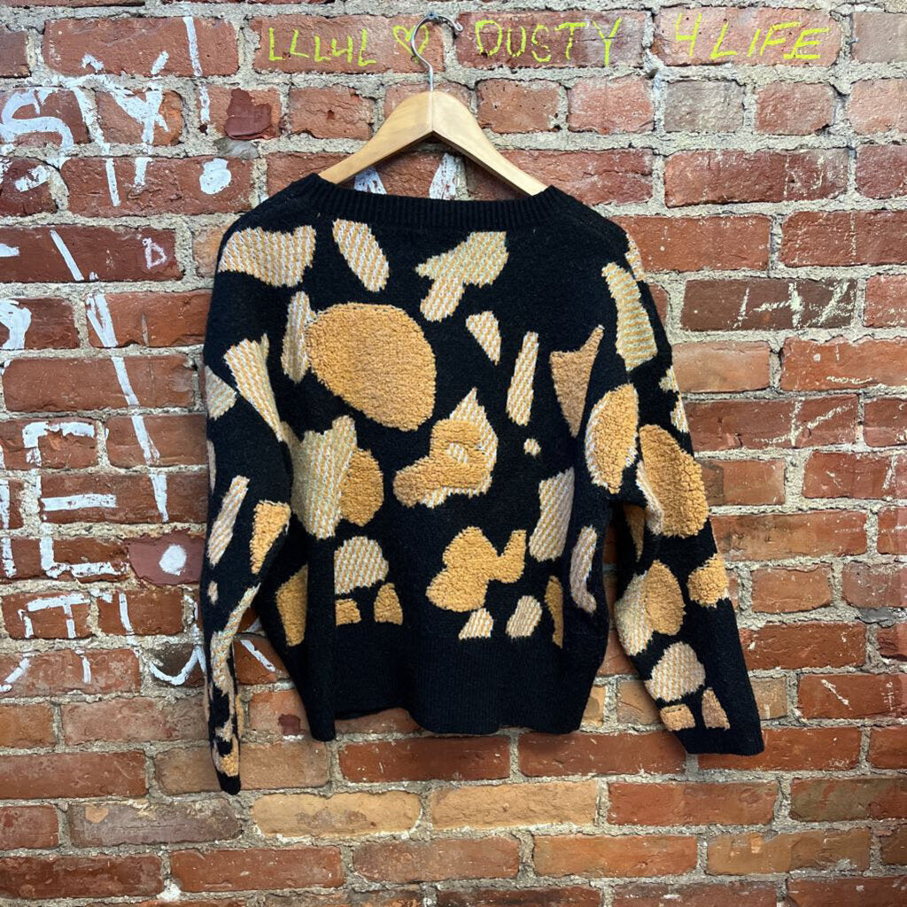 YAL Floral Thick Knit Sweater Size L