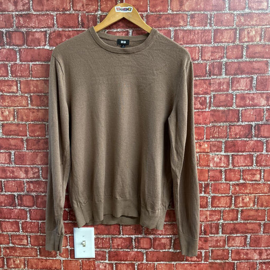 Uniqlo Thin Crewneck Knit Sweater Brown Size M