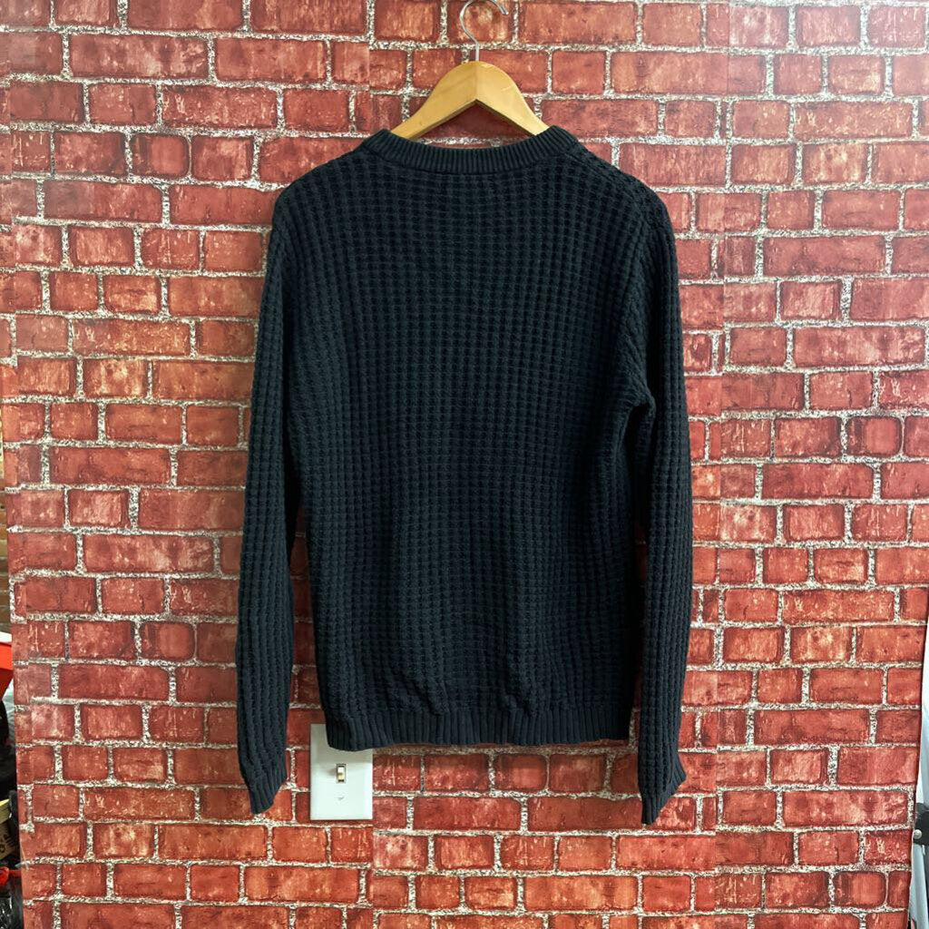 CH. Waffle Knit Sweater Black Size Small