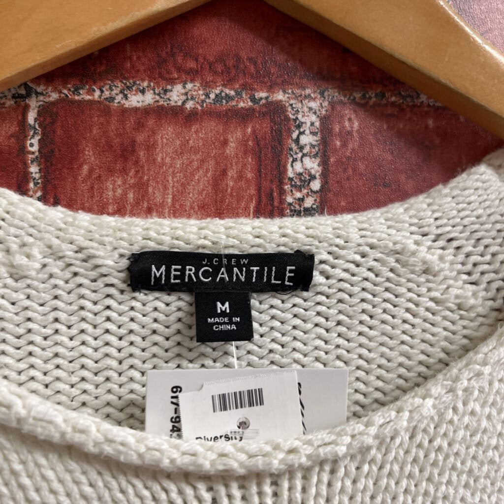 J Crew Knit Sweater White Size M