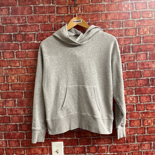 J Crew Solid Gray Cropped Hoodie Size Large