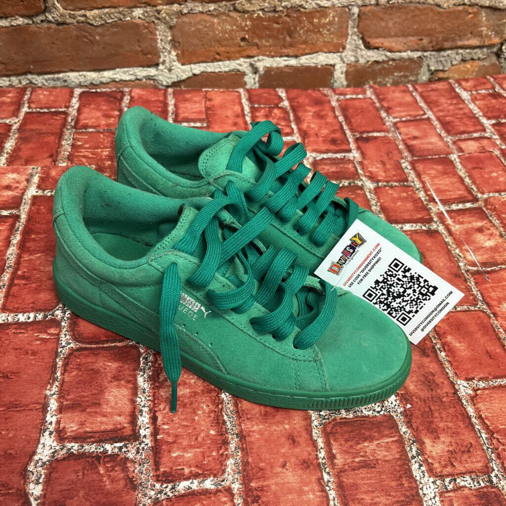 Puma Green Suede Sneakers Size 6.5L