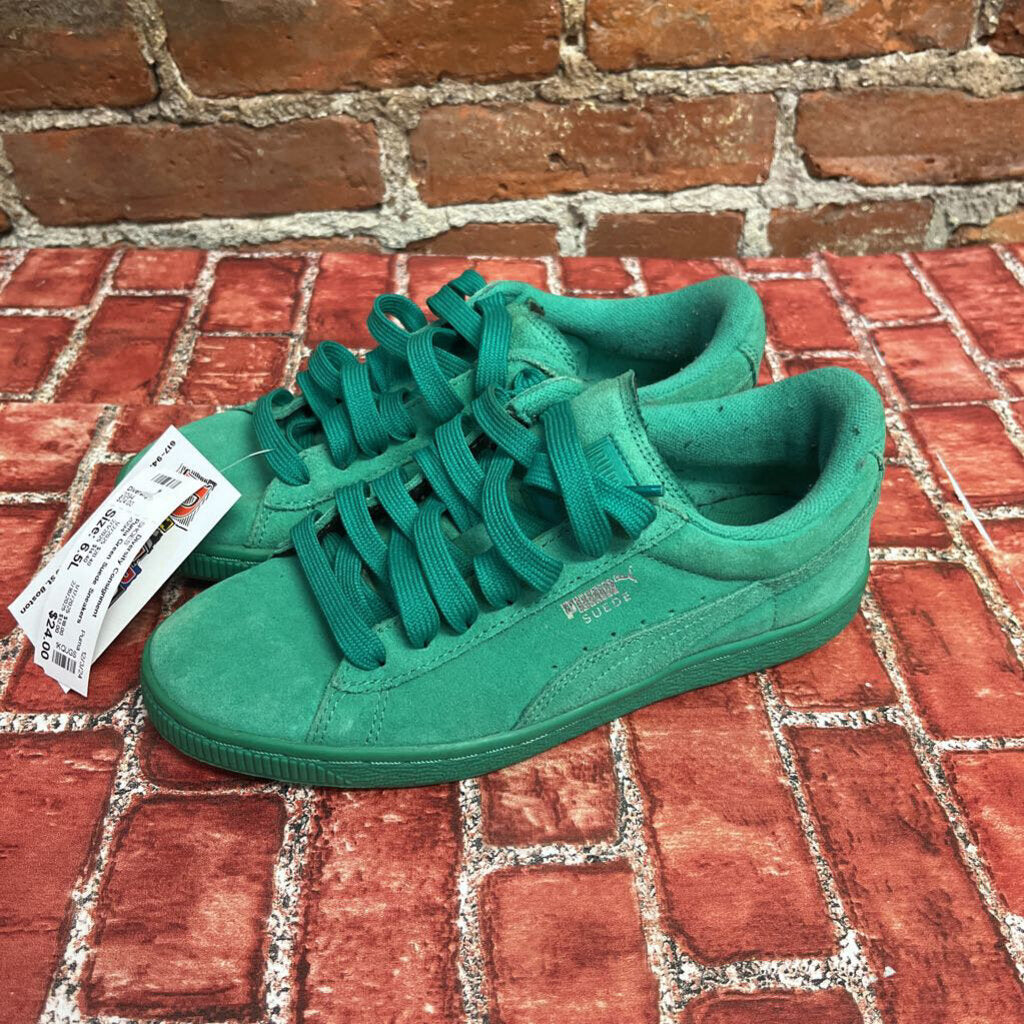 Puma Green Suede Sneakers Size 6.5L