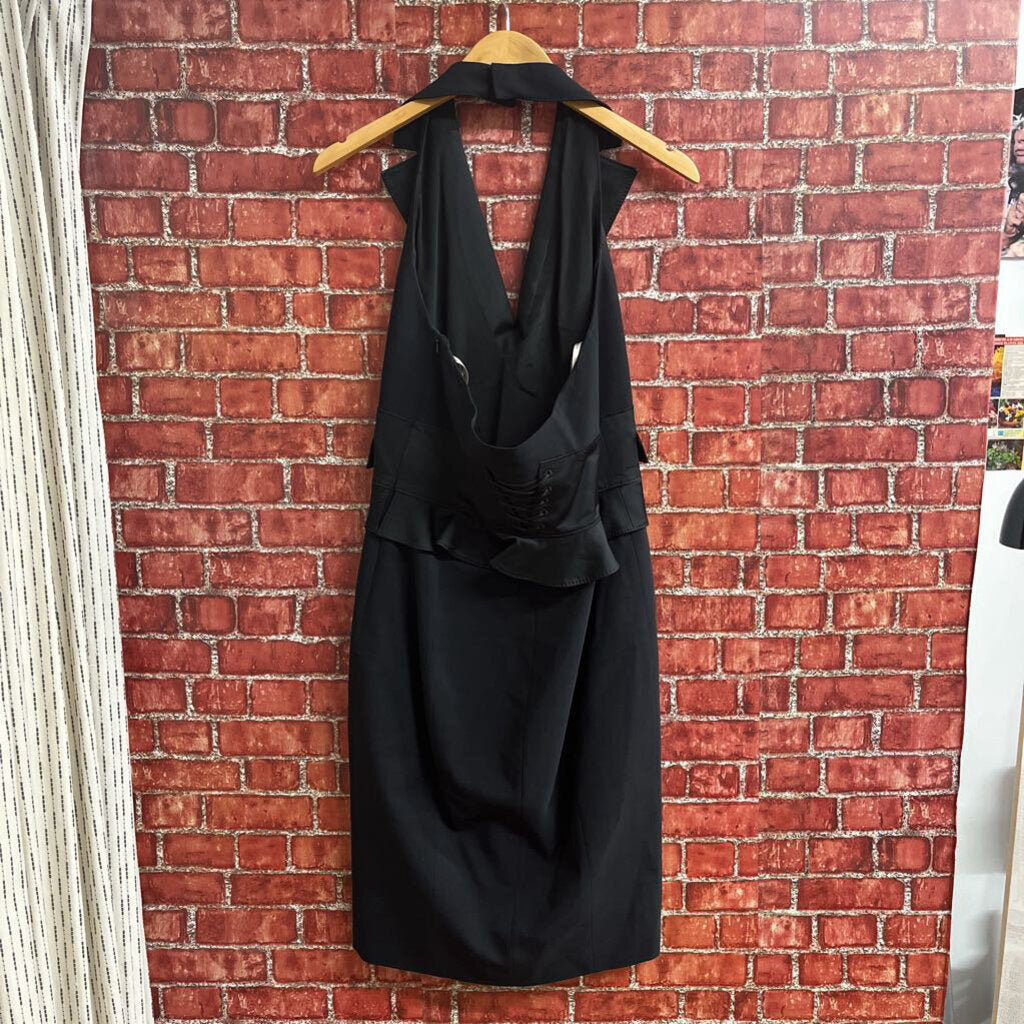 Karen Millen Halter Top Dress Black Size 8