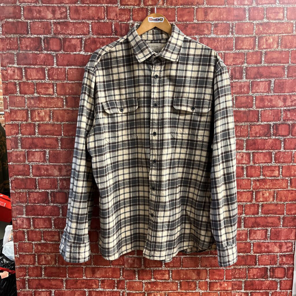 Jachs Brown Plaid Flannel Shirt Size 2XL