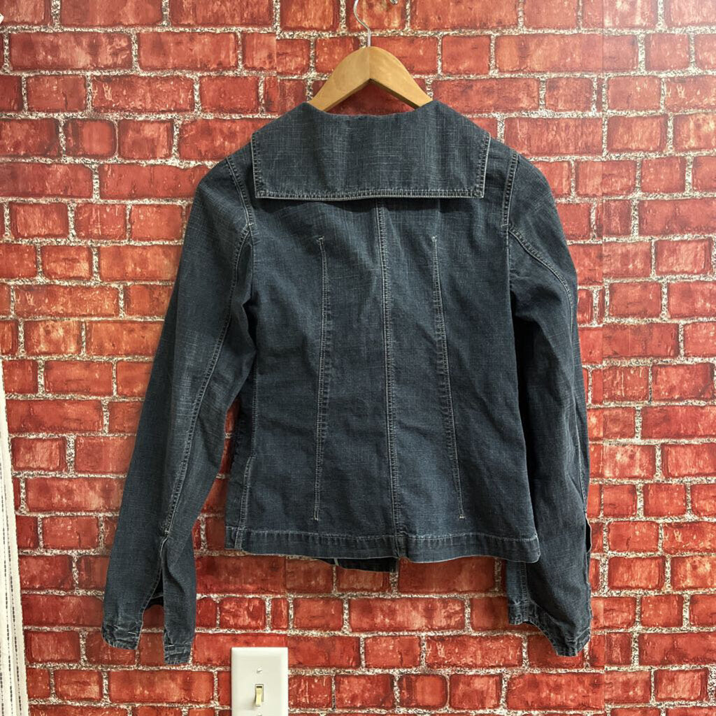 Cop Copine Dark Gray Jean Jacket Size S