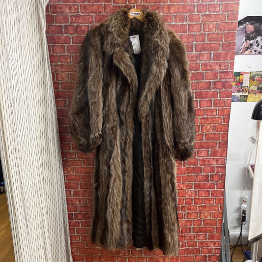 Full Length Fox Fur Coat Vintage Size Large