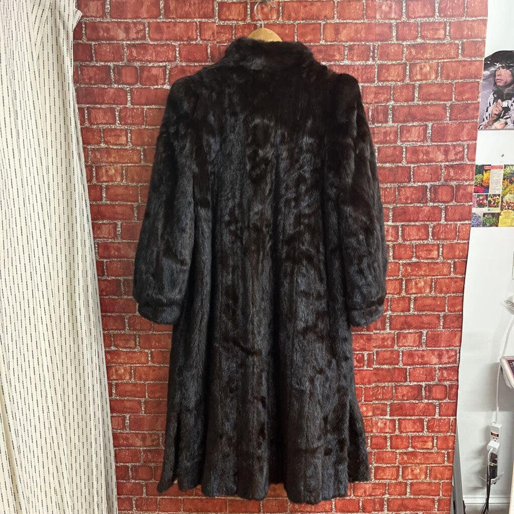 Full Length Vintage Mink Fur Coat Size Large