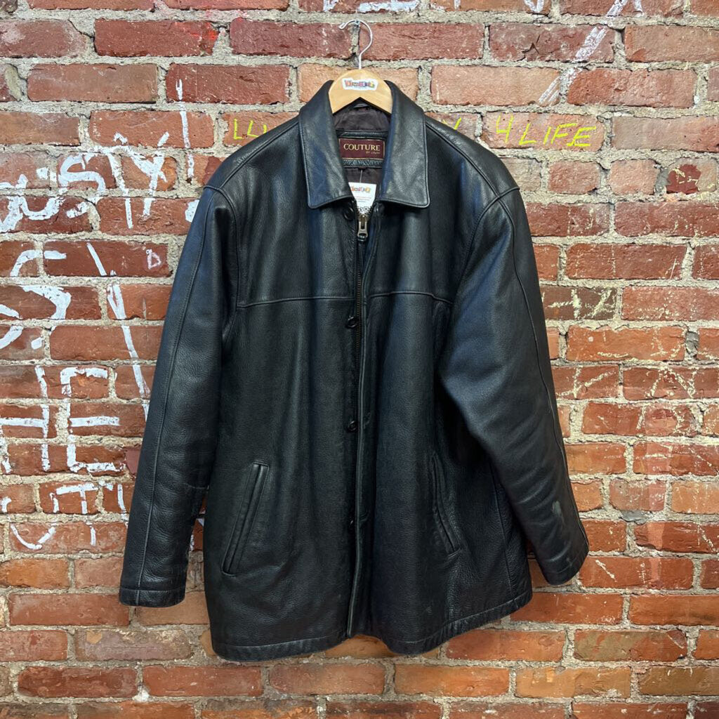 Couture Leather Jacket Black Size L