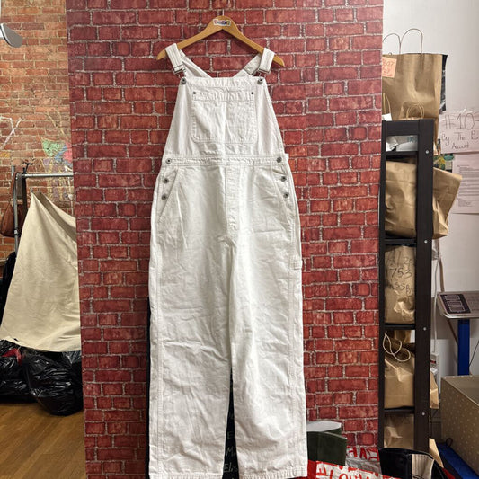 Gap White Cotton Overalls Size XL