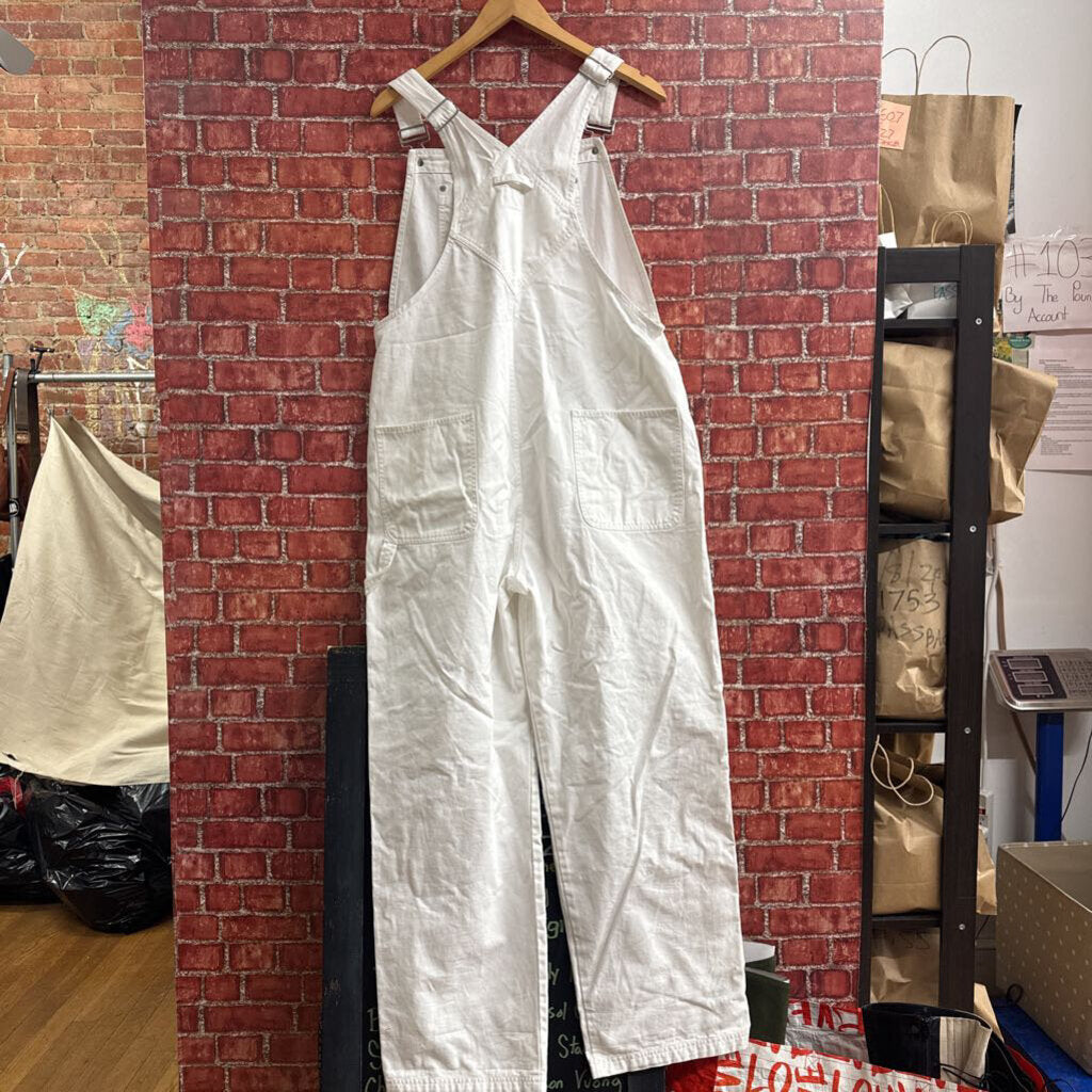 Gap White Cotton Overalls Size XL