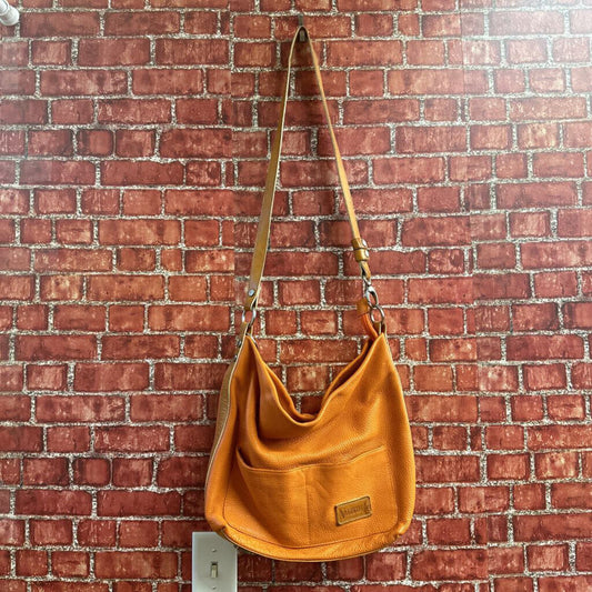 Valentina Leather Crossbody Bag Orange