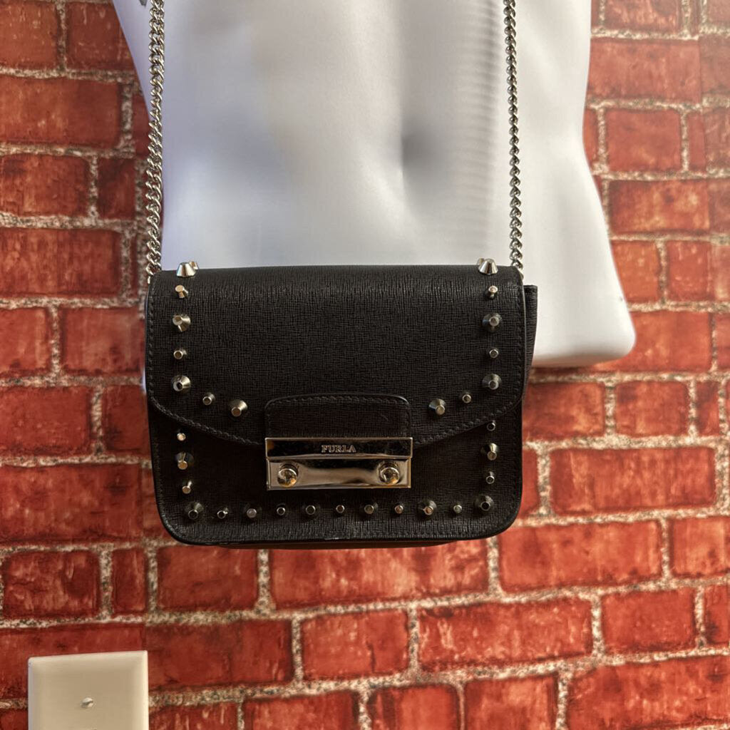 Furla Studded Mini Crossbody black