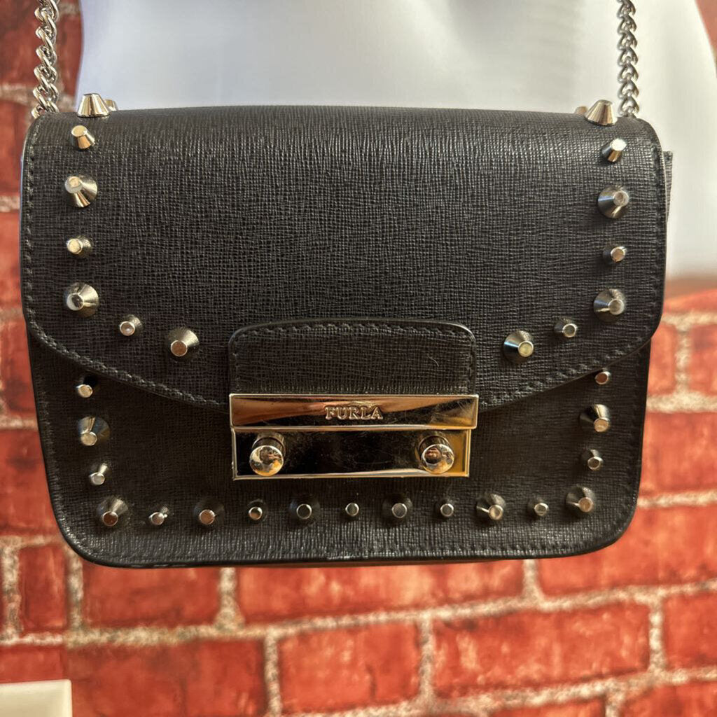 Furla Studded Mini Crossbody black