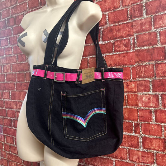 Levis Denim Mini Tote Black Rainbow