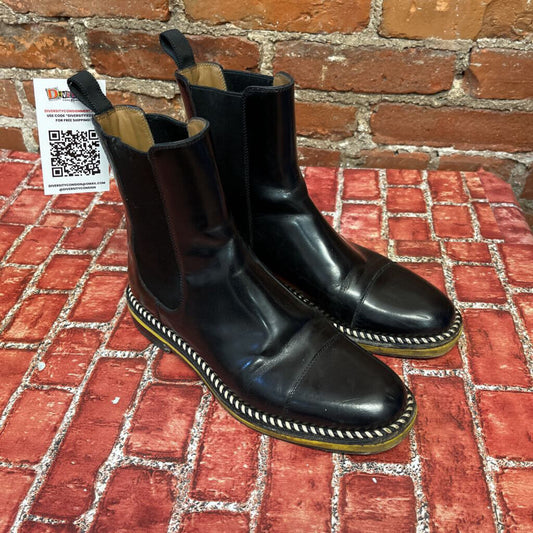 Christian Louboutin Leather Chelsea Boots Black Size 39