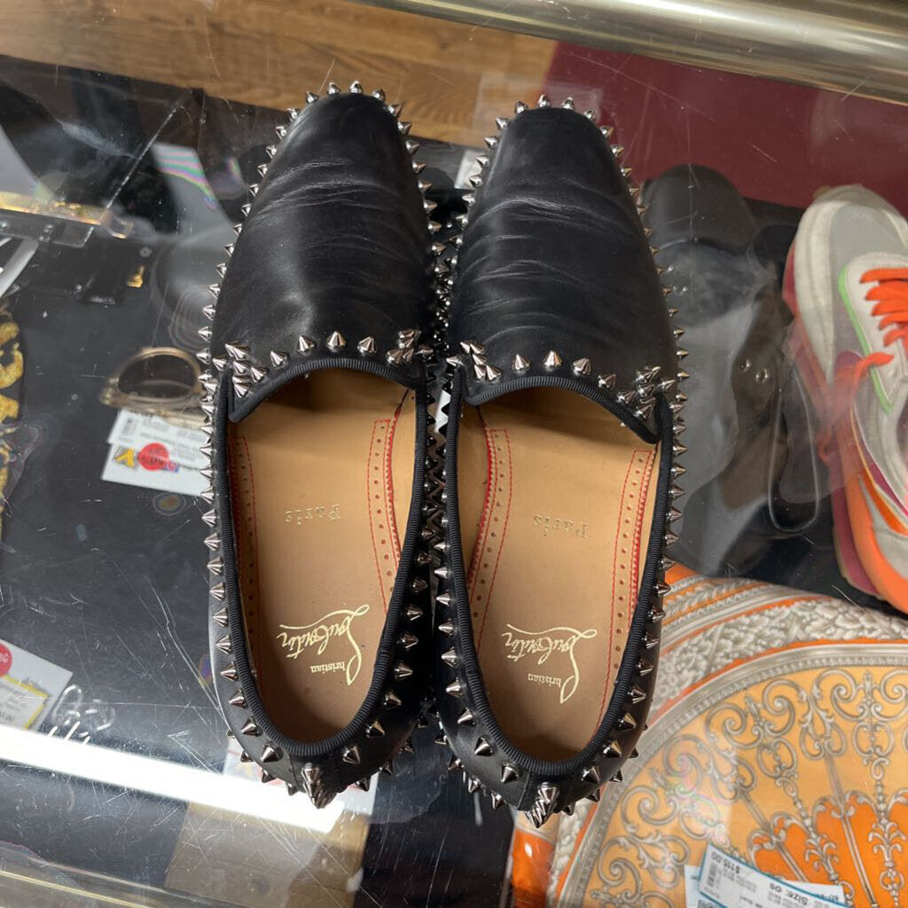 Christian Louboutin Spike Accent Loafers Black Size 39