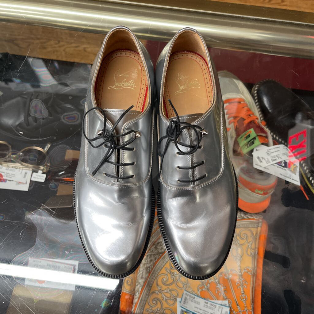 Christian Louboutin Silver Derby Shoes Size 39