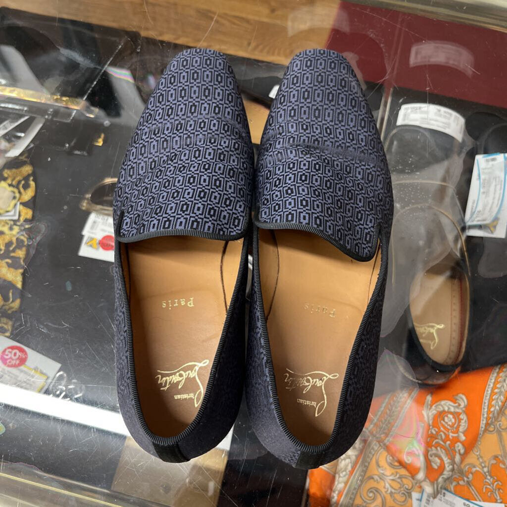 Christian Louboutin Blue Woven Loafers Size 39