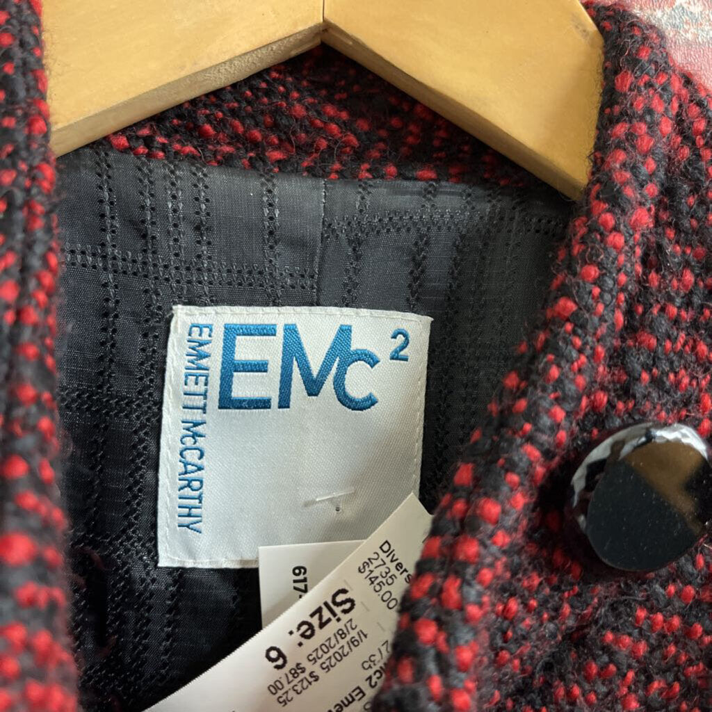 EMc2 Emett McCarthy Wool Coat Red Size 6