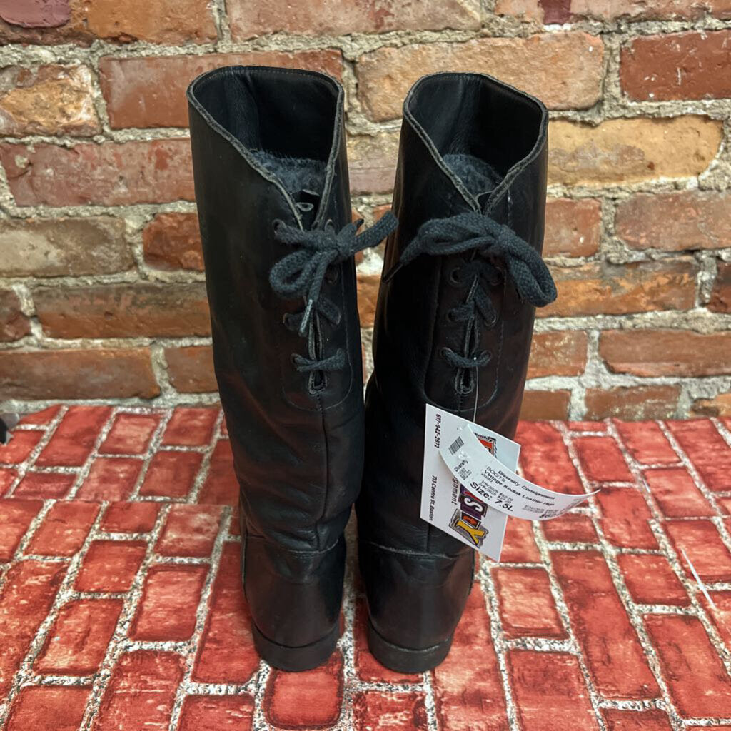 Vintage Kodiak Leather High boots Black Size 7.5L