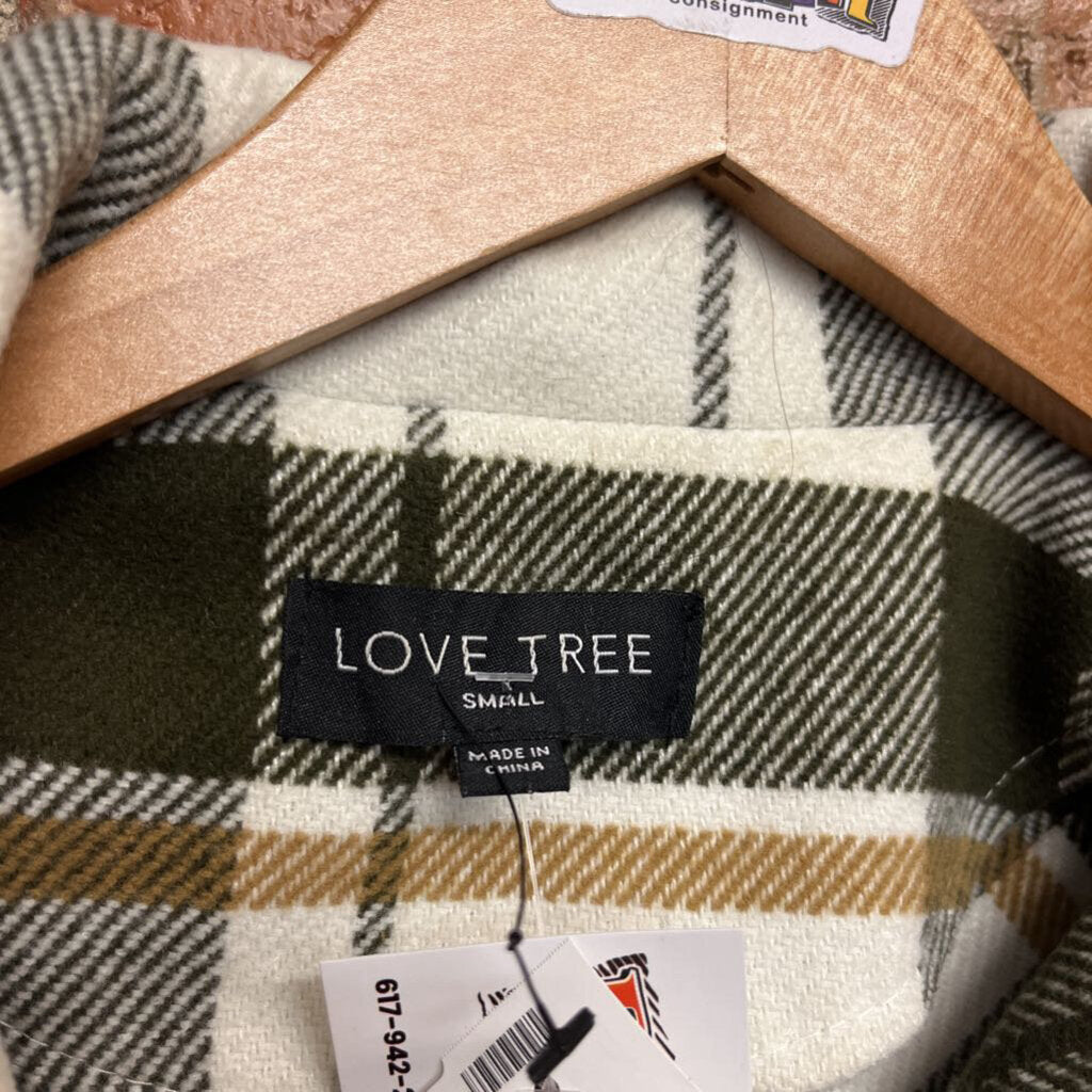 NWT Love Tree Oversized Flannel Size S