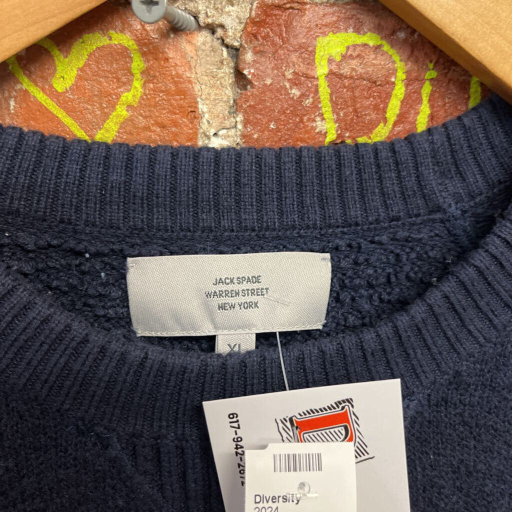 Jack Spade Crewneck Knit Sweater Blue Size XL