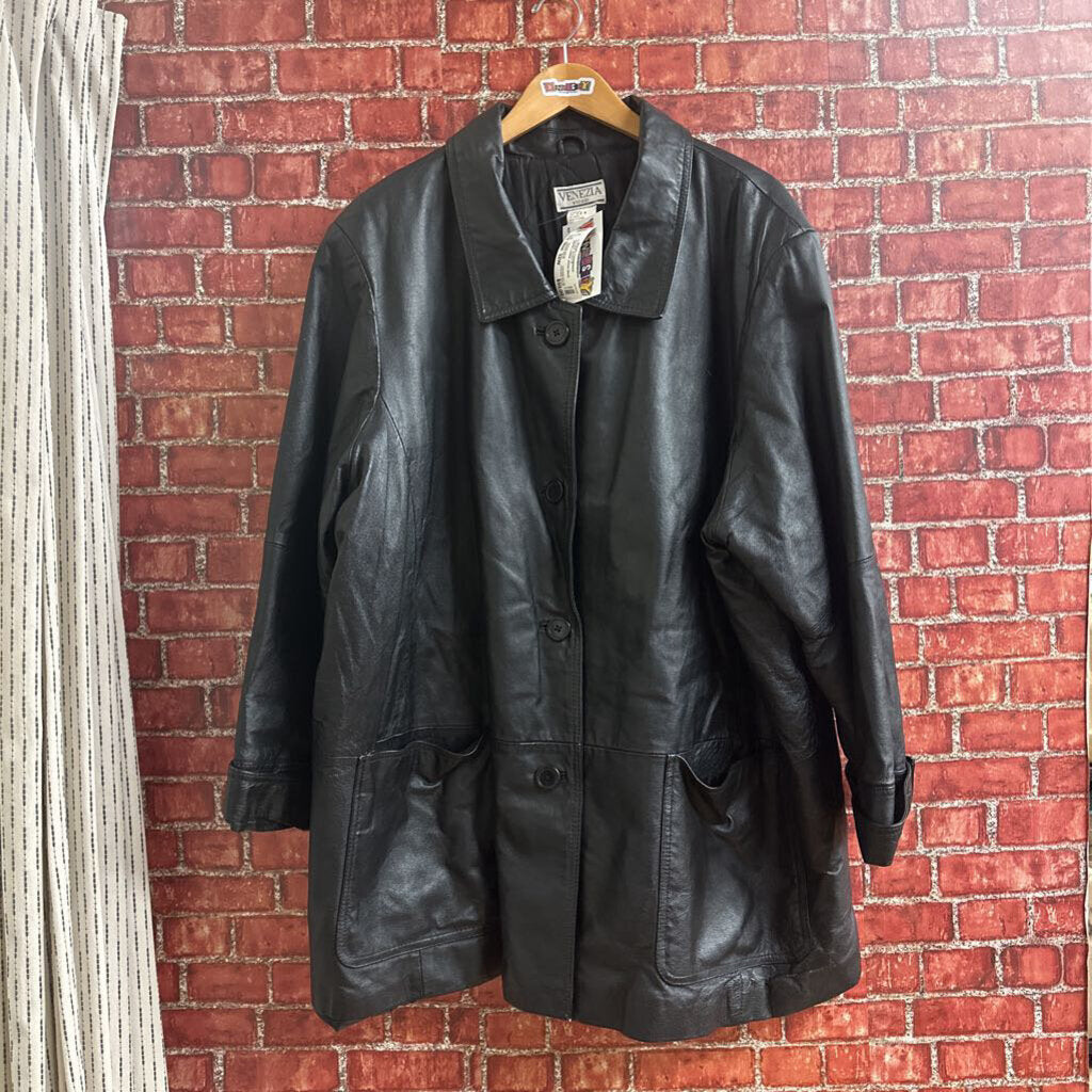 Venezia Leather jacket Black Size 32W