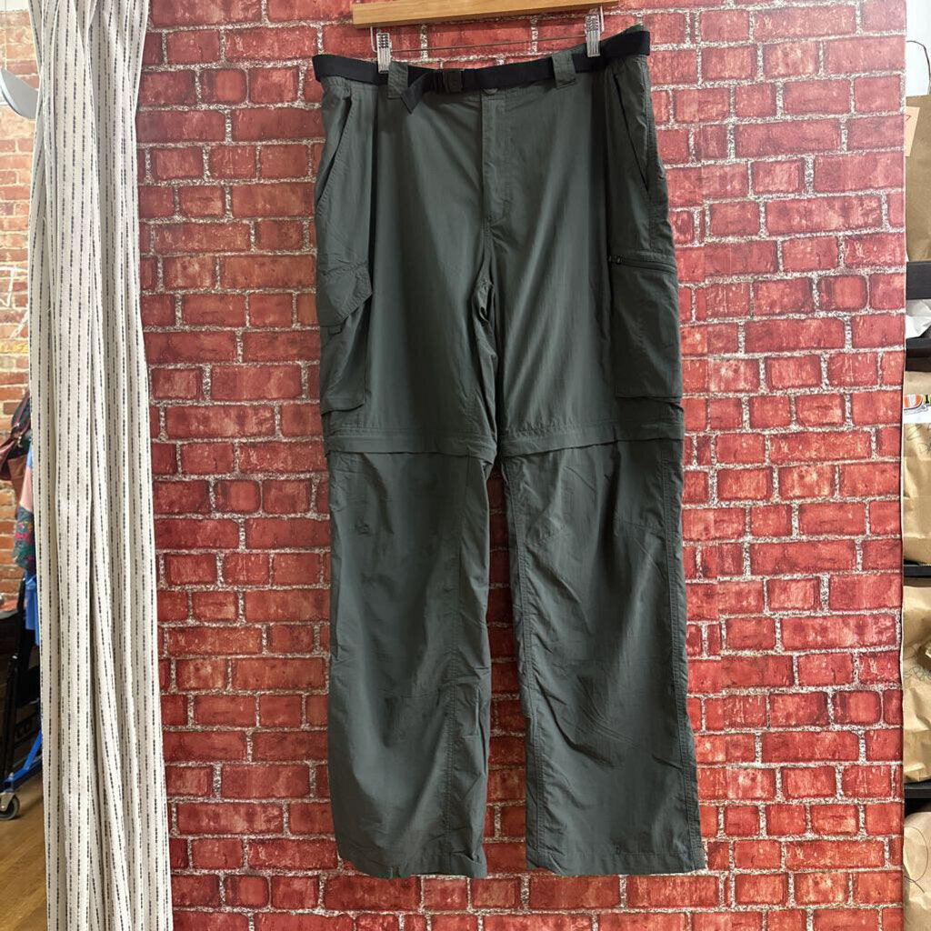 Columbia Zip Off cargo Pants Green Size 38x32