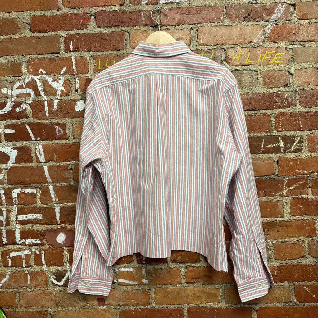 Ralph Lauren Red Stripe Button Down Size Large