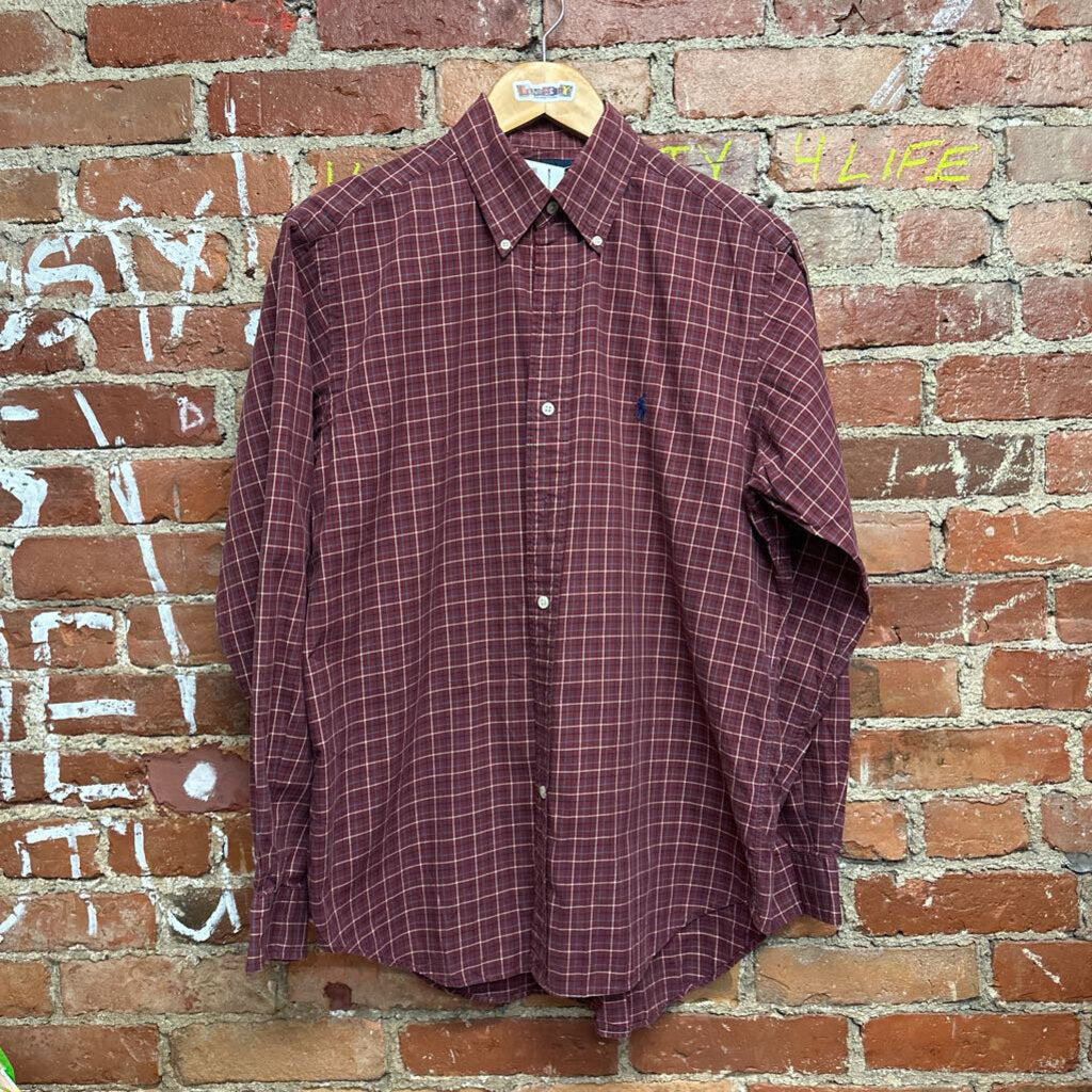 Ralph Lauren Burgundy Button Down Size Medium