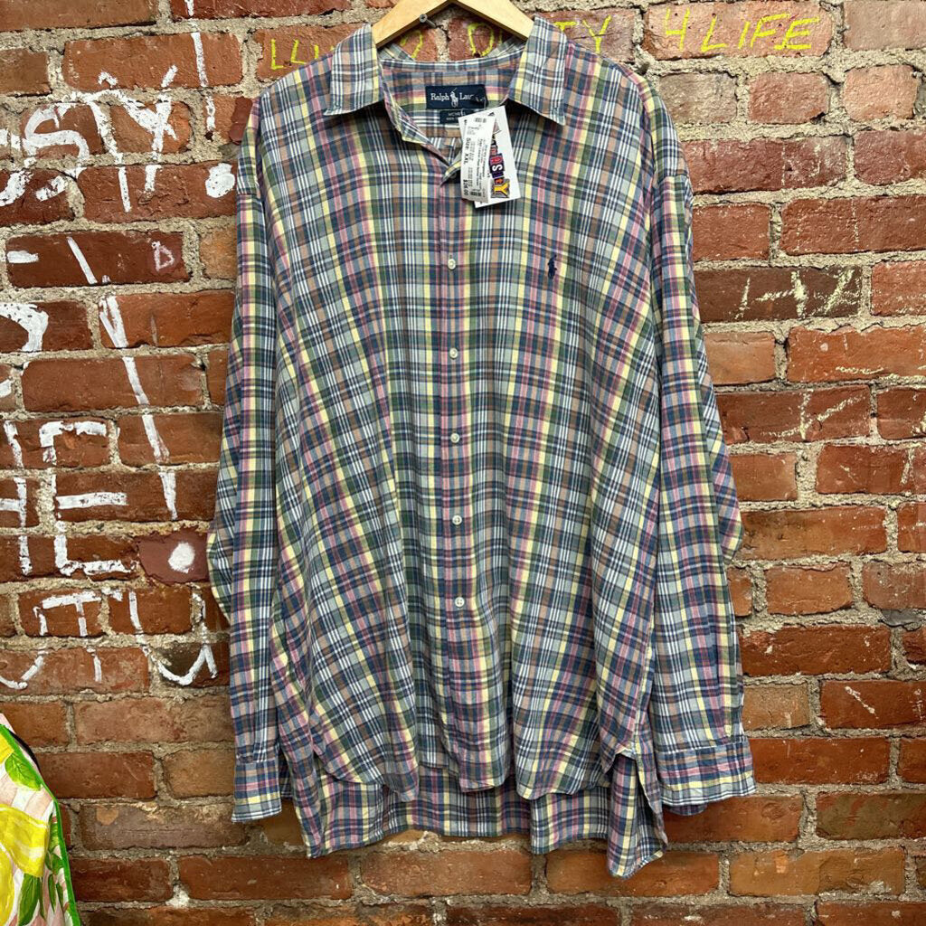 Ralph Lauren Plaid Button Down Size XXL