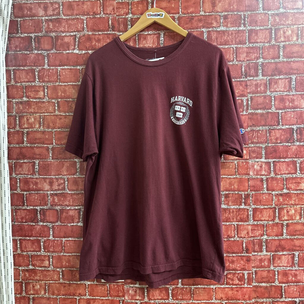 Champion Harvard Tee Burgundy Size Large