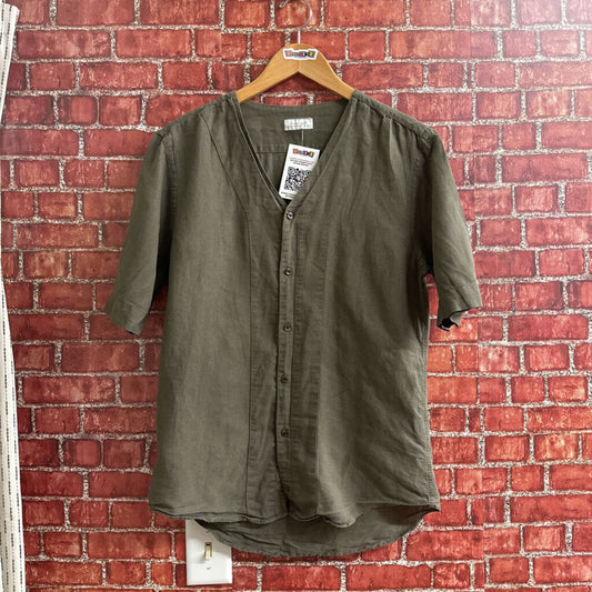 Zara Man Green Button Up Green Size M